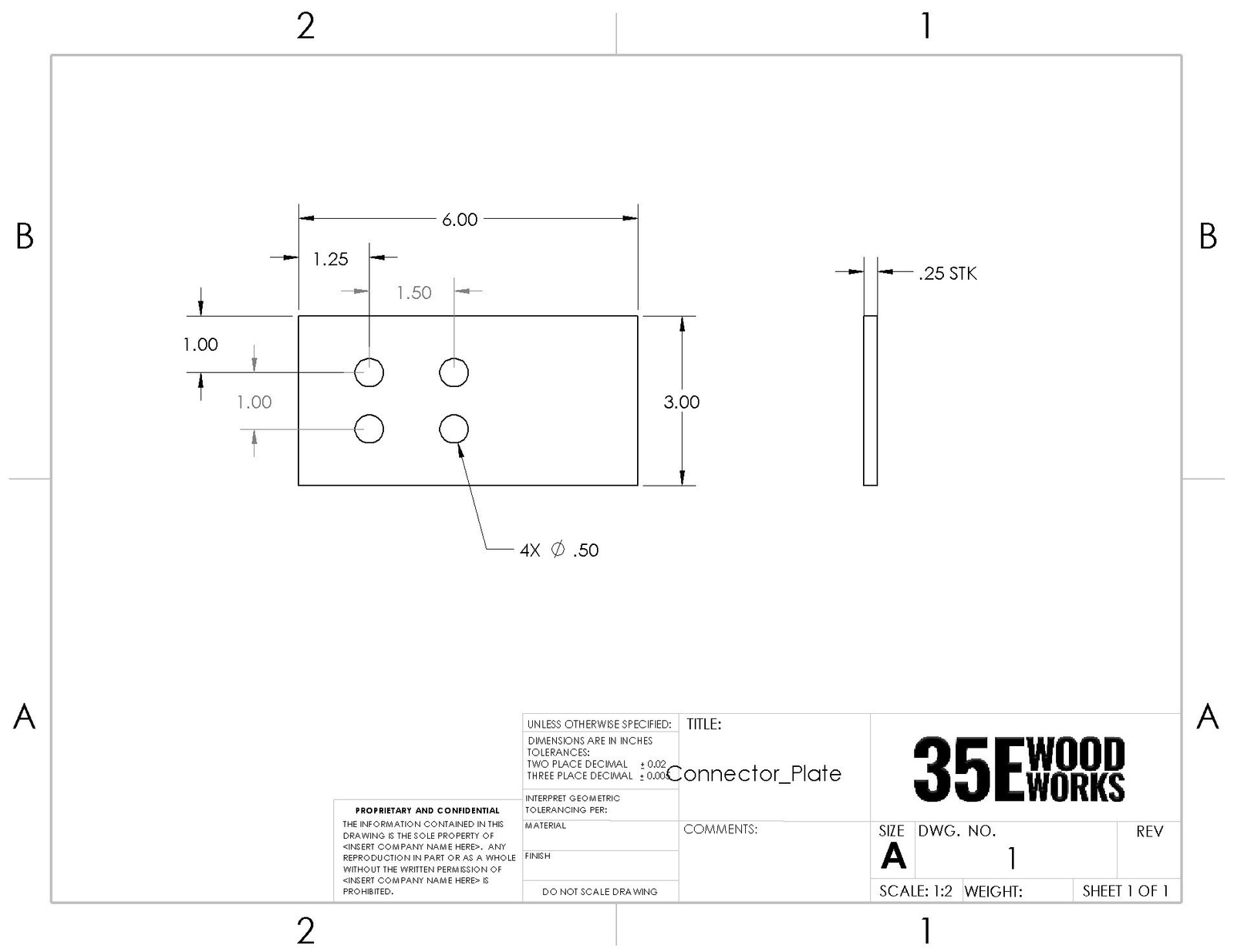 connector plate drawing